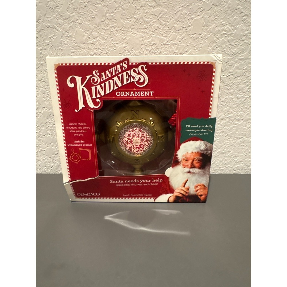 DEMDACO Santa's Kindness Ornament & Journal Set Box Damage